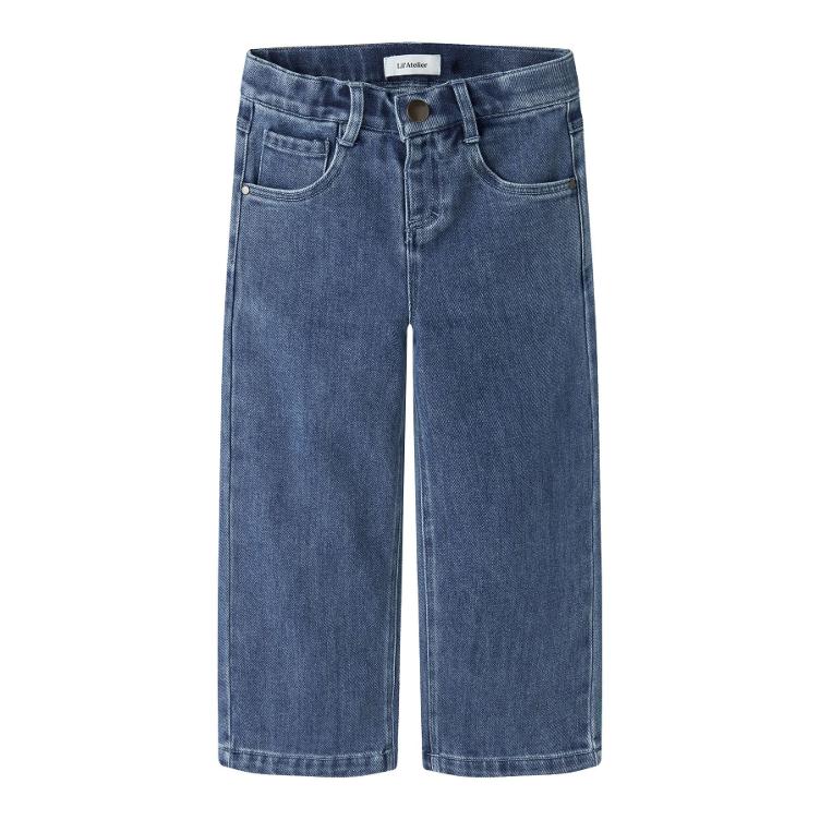 Lil’ Atelier Wide Leg Jeans – Dark Blue Denim