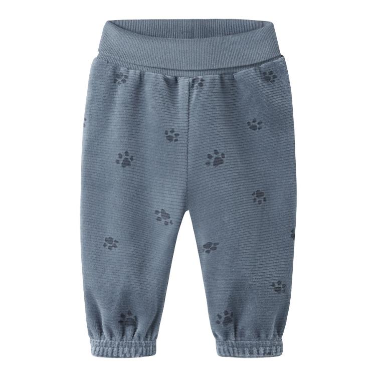 NAME IT BABY Velours Hose – Blue Mirage