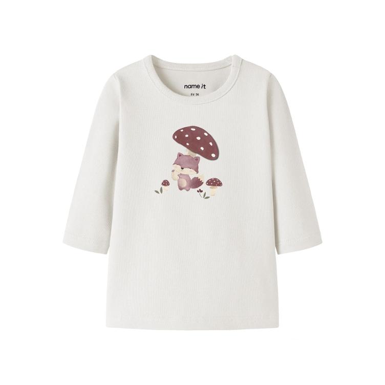 NAME IT Baby Langarmshirt – Cloud Dancer