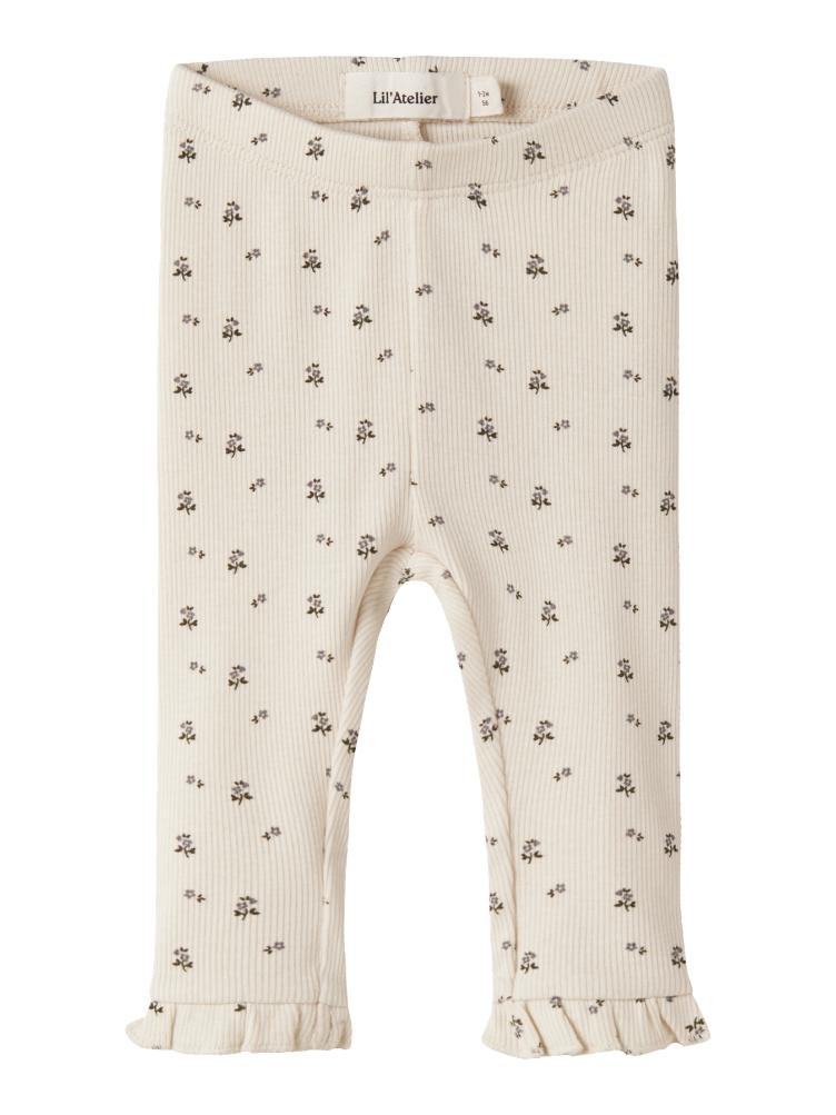 Lil’ Atelier Leggings – Turtledove Blue Flower - 2
