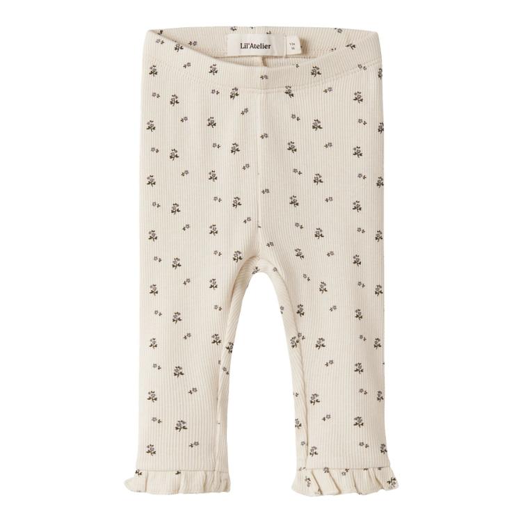 Lil’ Atelier Leggings – Turtledove Blue Flower
