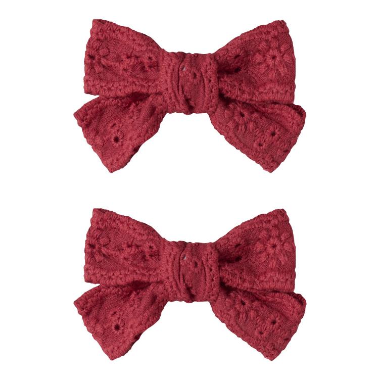 Lil’ Atelier Haarspangen 2er-Set – Biking Red