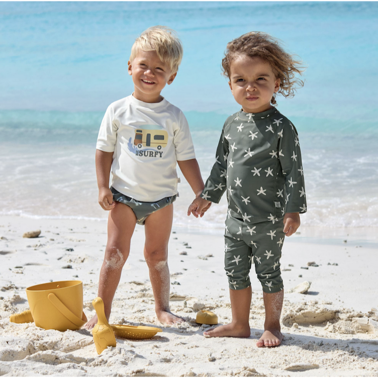 Lässig Baby Schwimmwindel - Palmen, Oliv - 2