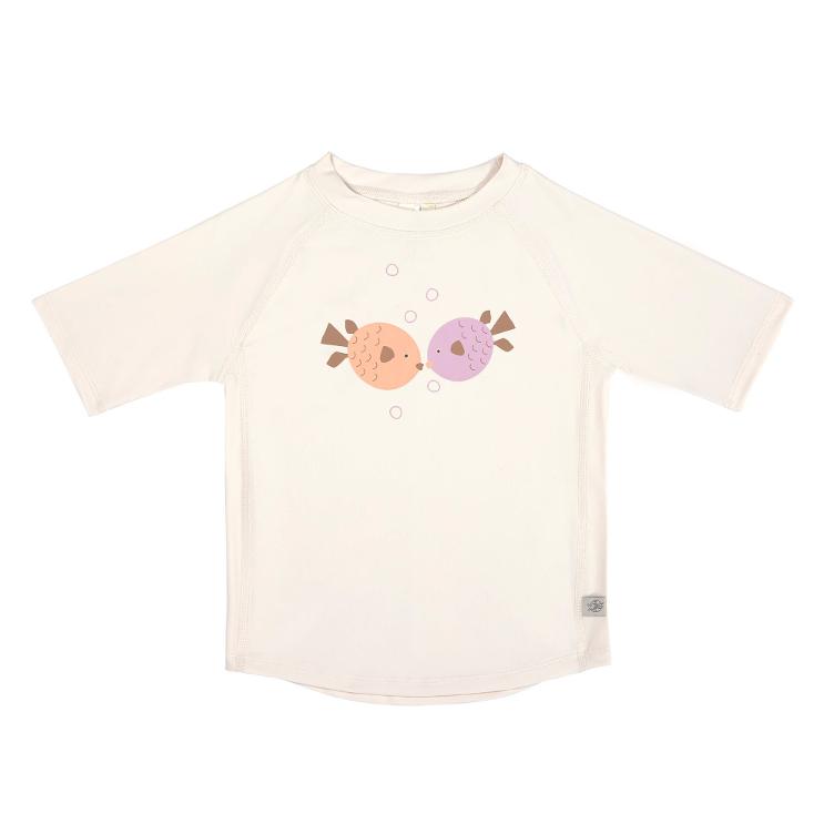 Lässig UV Shirt Kinder Kurzarm - Fische, Weiß