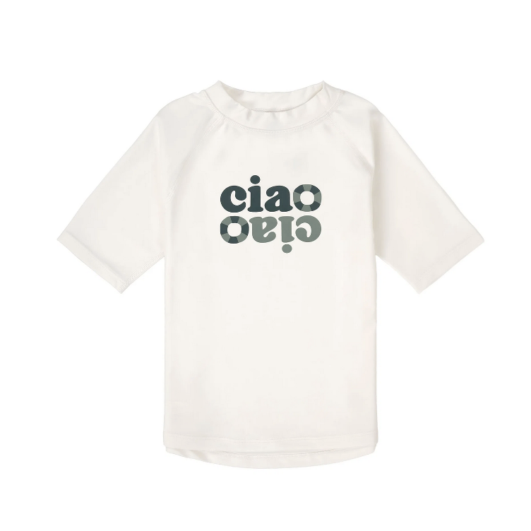 LÄSSIG Kinder UV Shirt Kurzarm – Weiß / Grün - 3