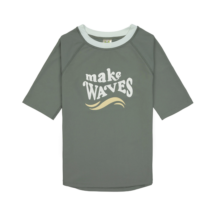 UV Shirt Kurzarm - Wellen, Oliv