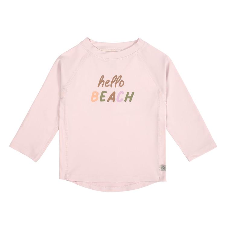 Lässig UV Shirt Kinder Langarm - Hello Beach, Rosa