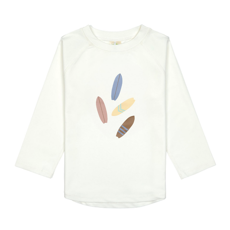 Lässig UV Shirt Langarm - Surfboard, Weiß - 3