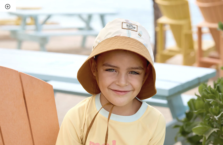 LÄSSIG Kinder Fischerhut UV 80 – Surfboard/See Salt - 3