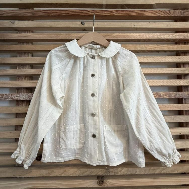 Pre Loved Bluse von Lil` Atelier I Cream I Gr. 116
