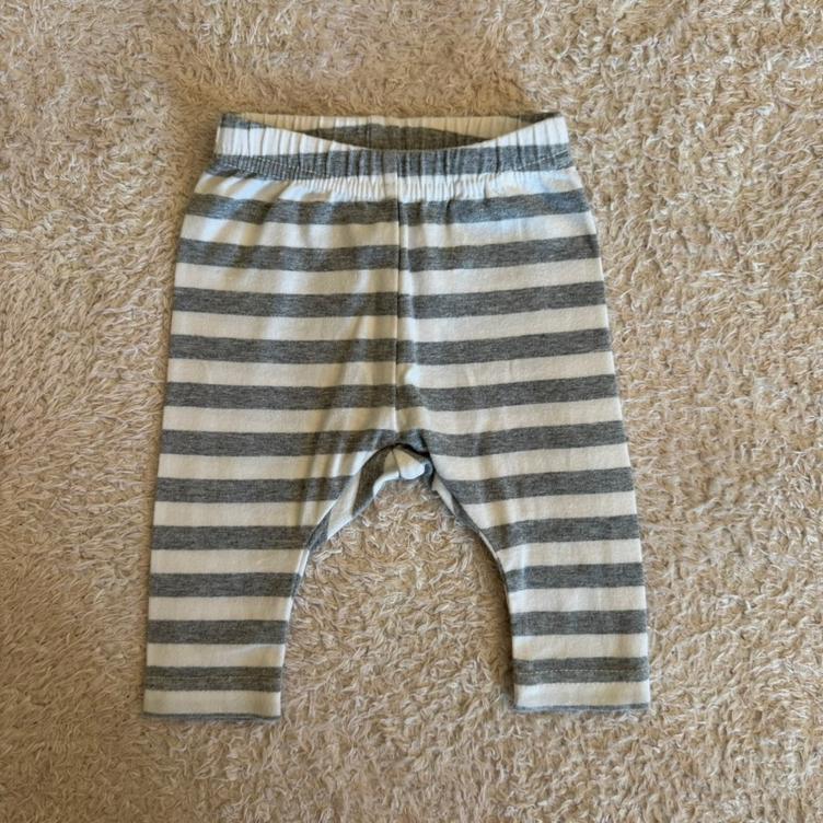 Pre Loved Leggings von Name It I Weiss/Grau Melange Gestreift I Gr. 50