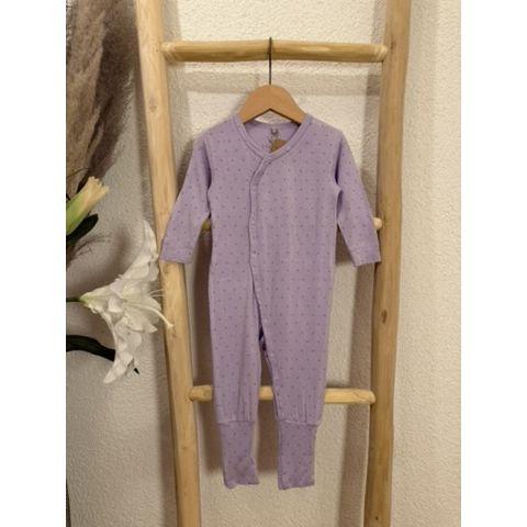 Pre-Loved Strampler von Hust & Claire | Lila mit Punkten | Grösse: 68