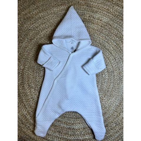 Pre-Loved Baby Overall von Petit Bateau | Weiss | Grösse: 3M / 60 cm