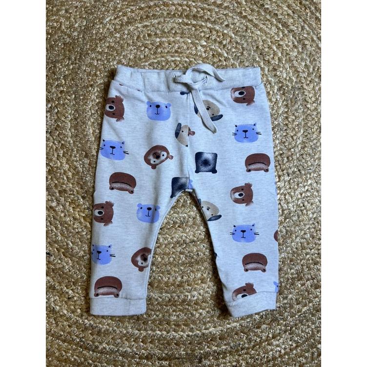 Pre-Loved Trainerhose von Name it | Hellbeige mit Print | Grösse:62