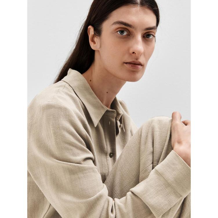 Damen Hemd aus Viscose und Leinen - SELECTED