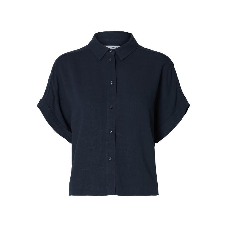 Hemd aus Viskose-Leinen - SELECTED