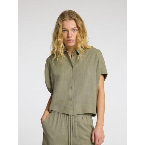 SALE I Hemd aus Viskose-Leinen - SELECTED