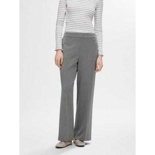 Selected Femme – Anzughose im Loose Fit aus recyceltem Polyester-Mix (Mid Waist) - 4