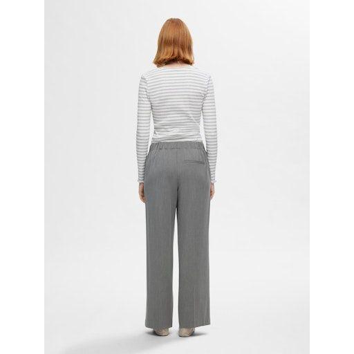 Selected Femme – Anzughose im Loose Fit aus recyceltem Polyester-Mix (Mid Waist) - 0