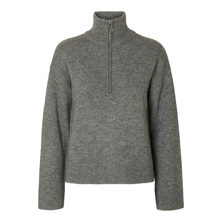 Damen Pullover mit Halb-Reißverschluss -SELECTED