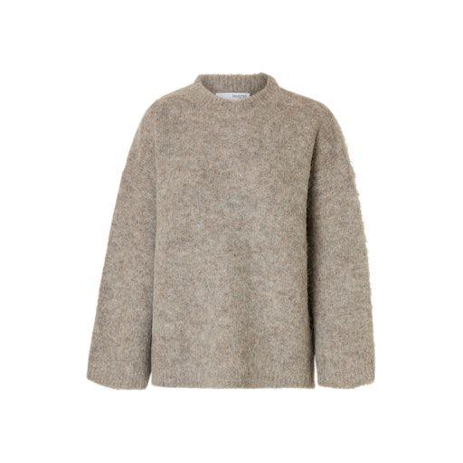 Damen Oversize Strickpullover aus Alpaka – weich, nachhaltig & gemütlich - SELECTED