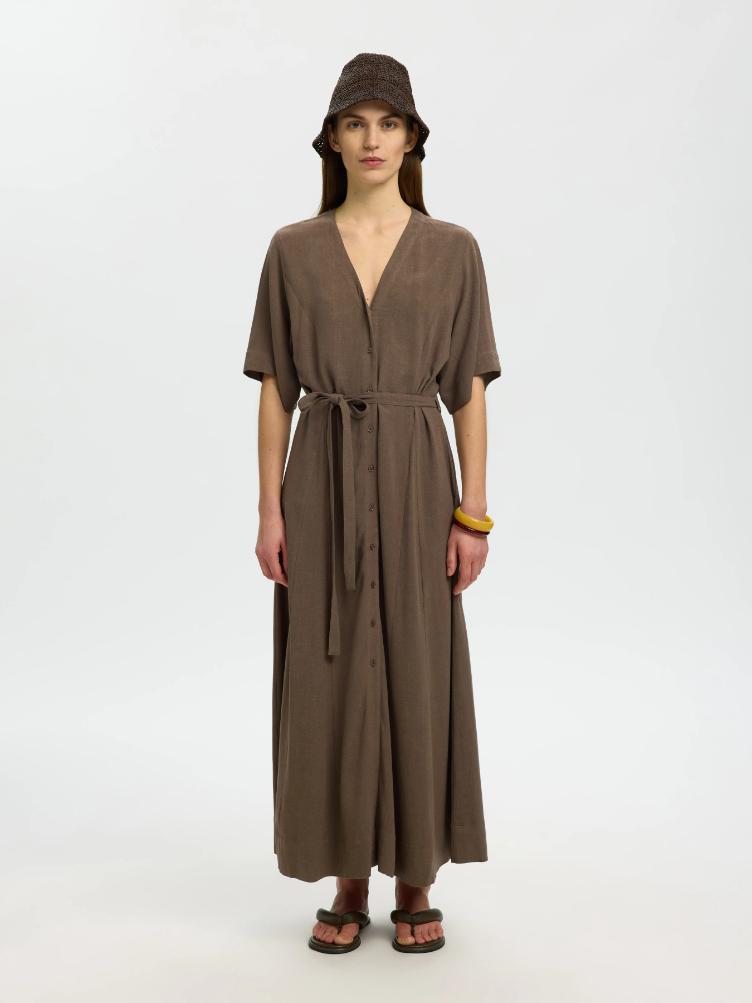 Selected Femme Kleid Viva – Chocolate Chip - 0