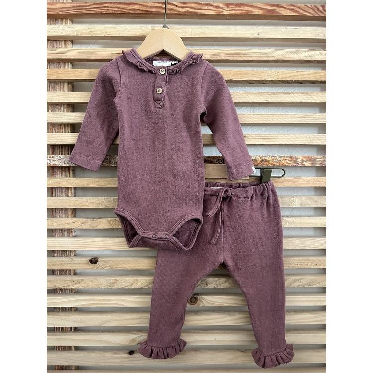 Pre-Loved Set von Lil’ Atelier | Body & Leggings | Grösse: 68| Farbe: Rose Brown