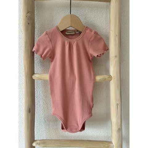 Pre-Loved Body von Wheat | Kurzarm | Rose | Grösse: 86