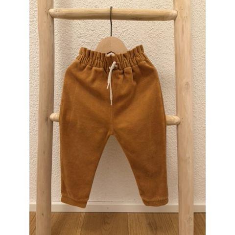 Pre-Loved Frottee Loose Pants von Lil’ Atelier | Ecru Gelb | Grösse: 86