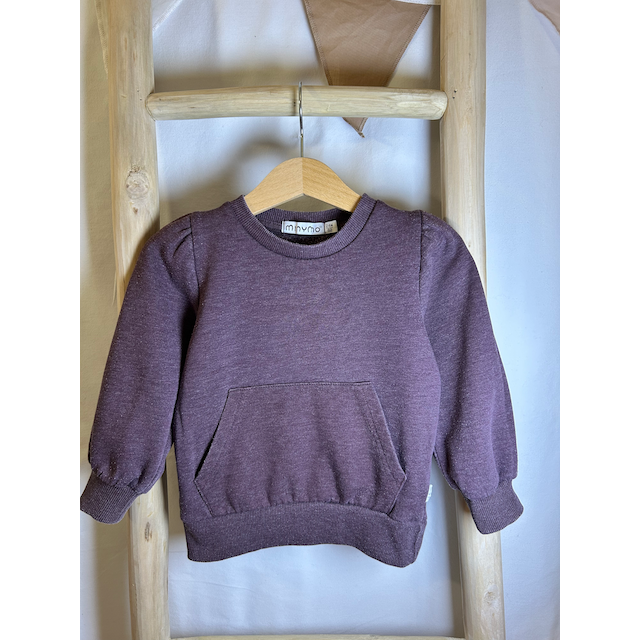 Pre-Loved Minymo Sweatshirt „Plum“ I Grösse 92