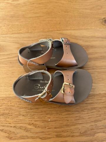 Pre-Loved Sun-San „Surfer“ Sandalen von Salt-Water Sandals in Rose Gold I Grösse EU 23 (Salt-Water Gr. 7) - 2