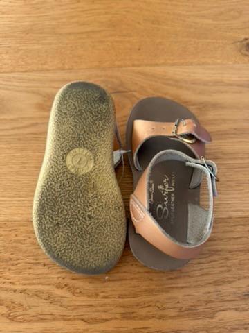 Pre-Loved Sun-San „Surfer“ Sandalen von Salt-Water Sandals in Rose Gold I Grösse EU 23 (Salt-Water Gr. 7) - 0