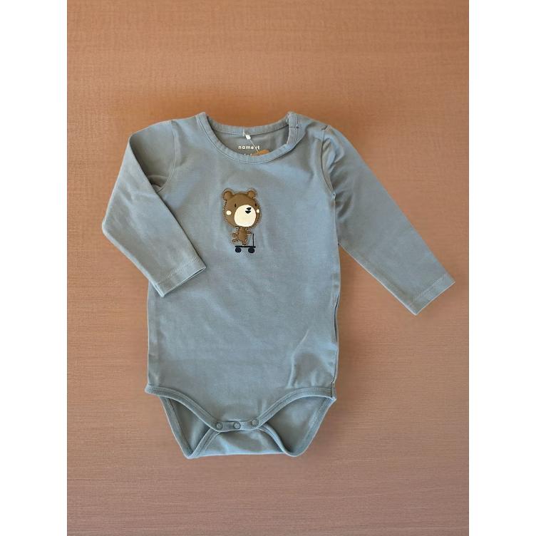 Pre-Loved Body von Name It | Blau mit Bären-Print | Grösse: 80