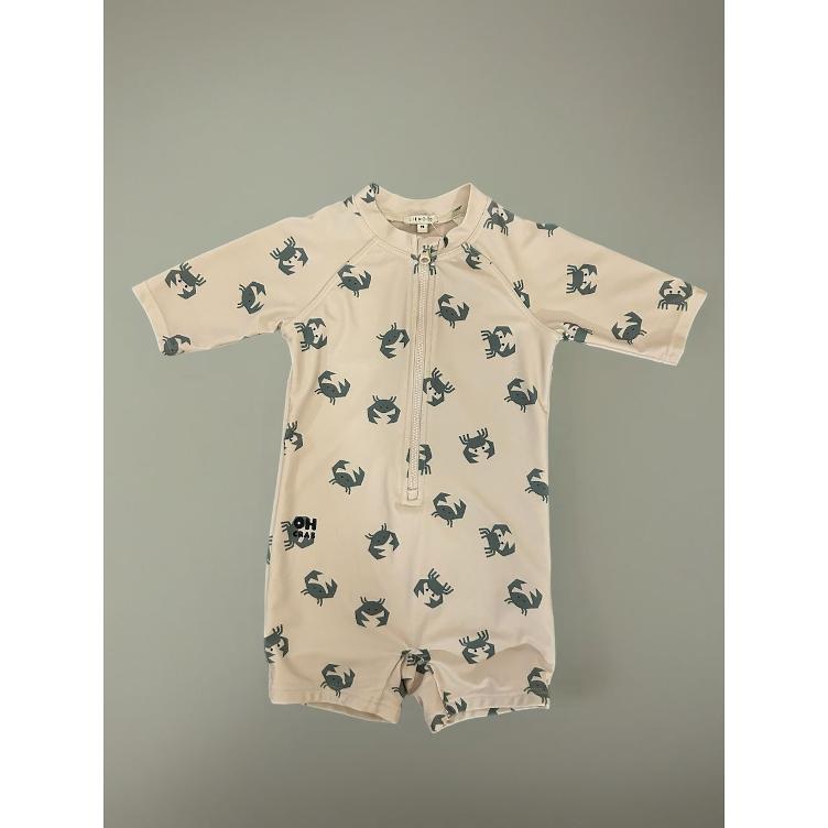 Pre-Loved Badeanzug von LIEWOOD | Sandy Beige mit Krabben-Print | Grösse: 98