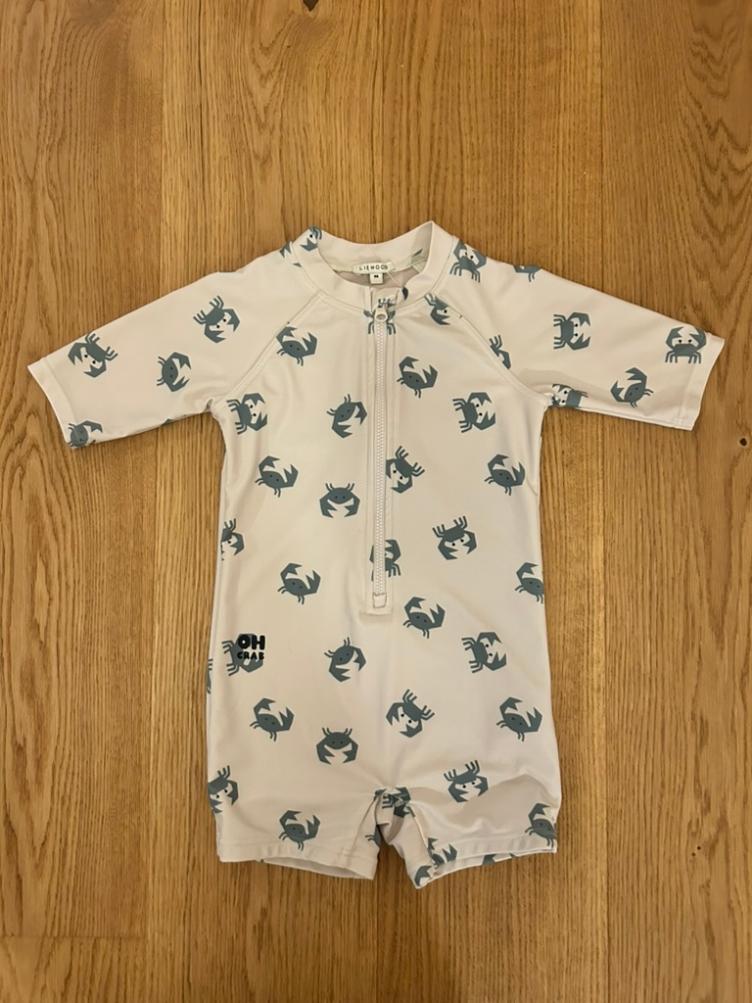 Pre-Loved Badeanzug von LIEWOOD | Sandy Beige mit Krabben-Print | Grösse: 98 - 2