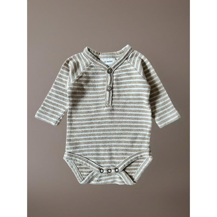 Pre-Loved Body von Lil’ Atelier | Beige gestreift | Grösse: 56