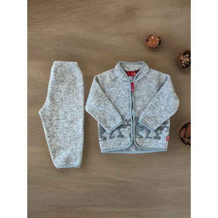 Pre-Loved Fleece-Set von Reima | Grau meliert | Grösse: 80
