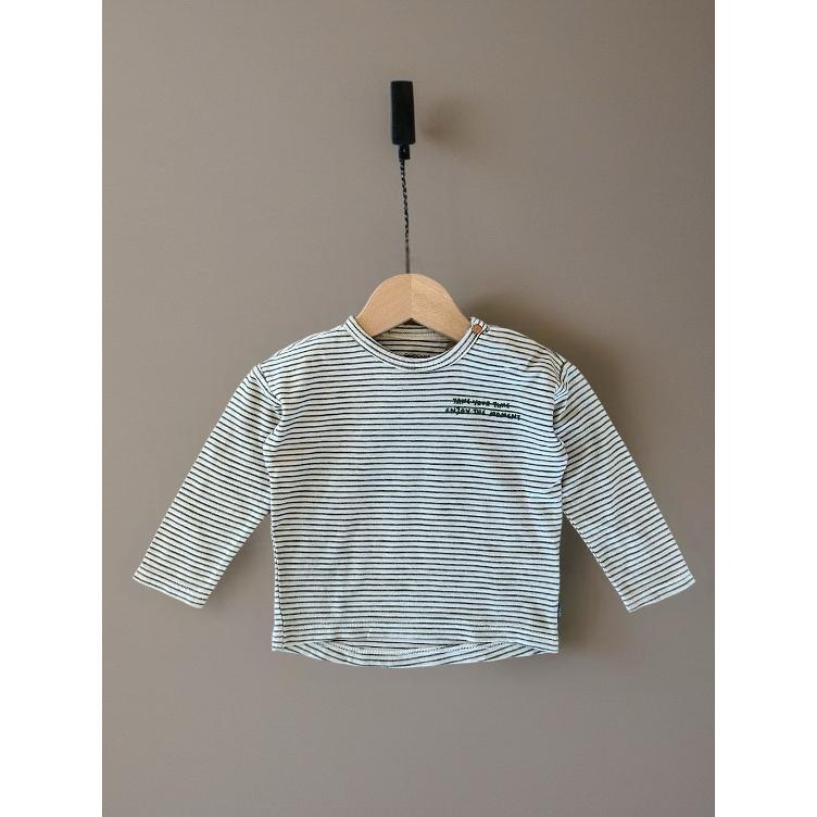 Pre-Loved Langarmshirt von Noppies | Grün gestreift | Grösse: 80