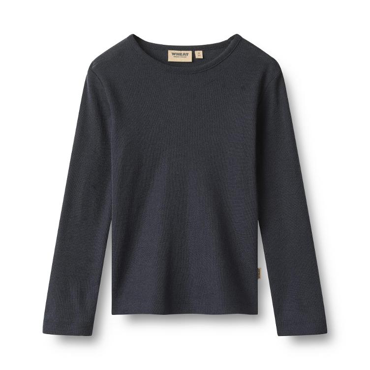 Wheat Merino Langarmshirt Alfie – Navy