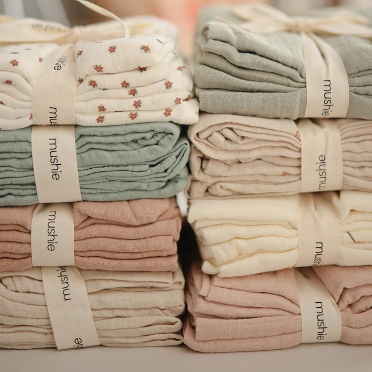 Mushie Muslin Cloth 3-pack - Blush - 3
