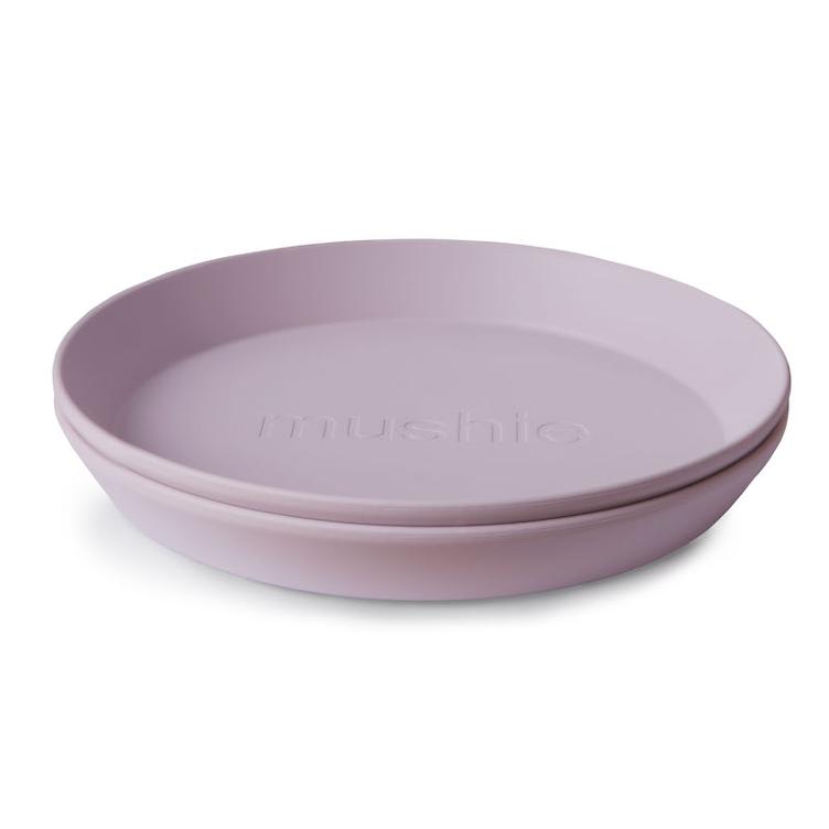 Mushie Dinner Plate - Round - Soft Lilacl 2er Set