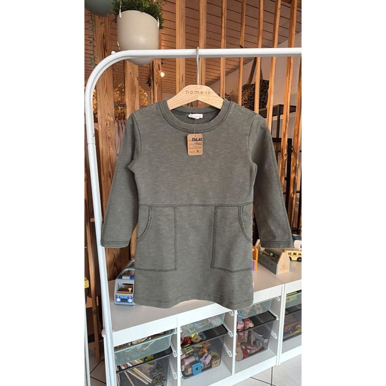 Pre Loved Kleid von Hessnatur I Olive Grün I Gr. 98/104