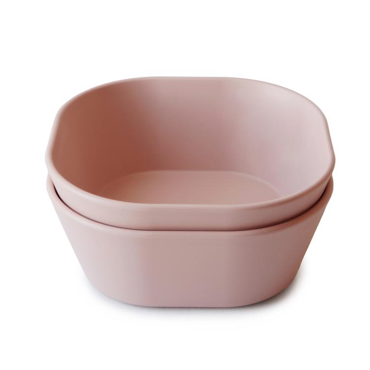 Mushie Dinner Bowl - Square -Blush 2er Set