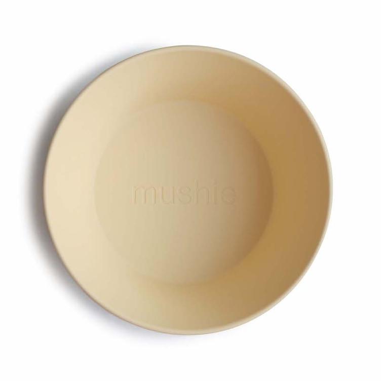 Mushie Dinner Bowl - Round - Pale Daffodil 2er Set - 0