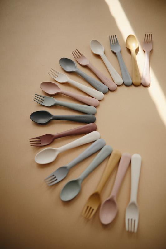 Mushie Fork & Spoon - Ivory - 1