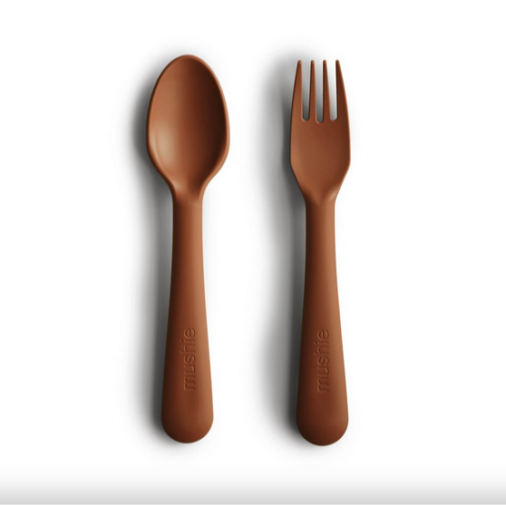 Mushie Fork & Spoon - Caramel