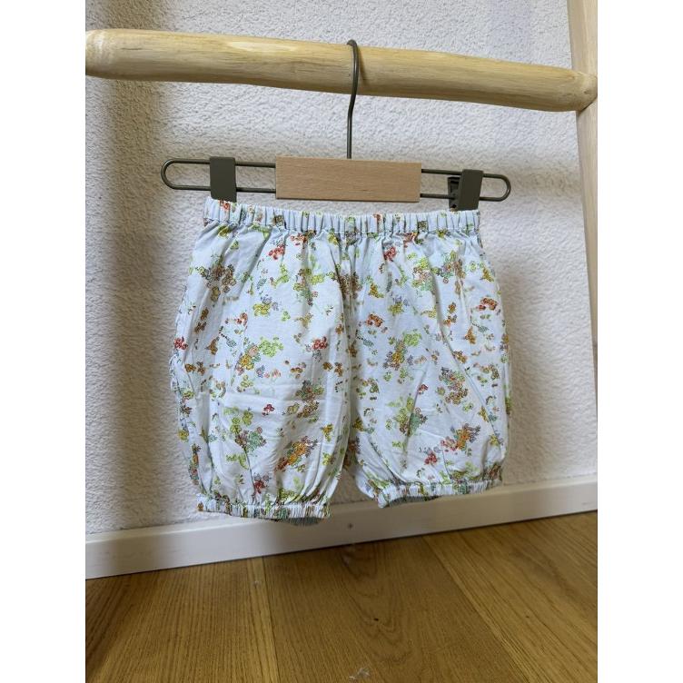 Pre-Loved Bloomer Shorts von Wheat in Hellblau mit Print I Grösse 92