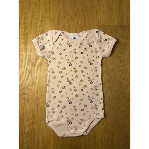 Pre-Loved Body von Petit Bateau | Rosé mit Blumen | Grösse: 80