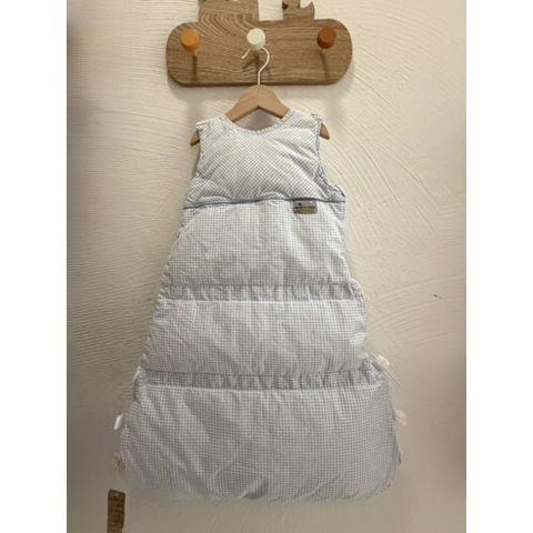 Pre Loved Daunenschlafsack von Aro Artländer I Vichy Baby Blue I Gr. 80CM
