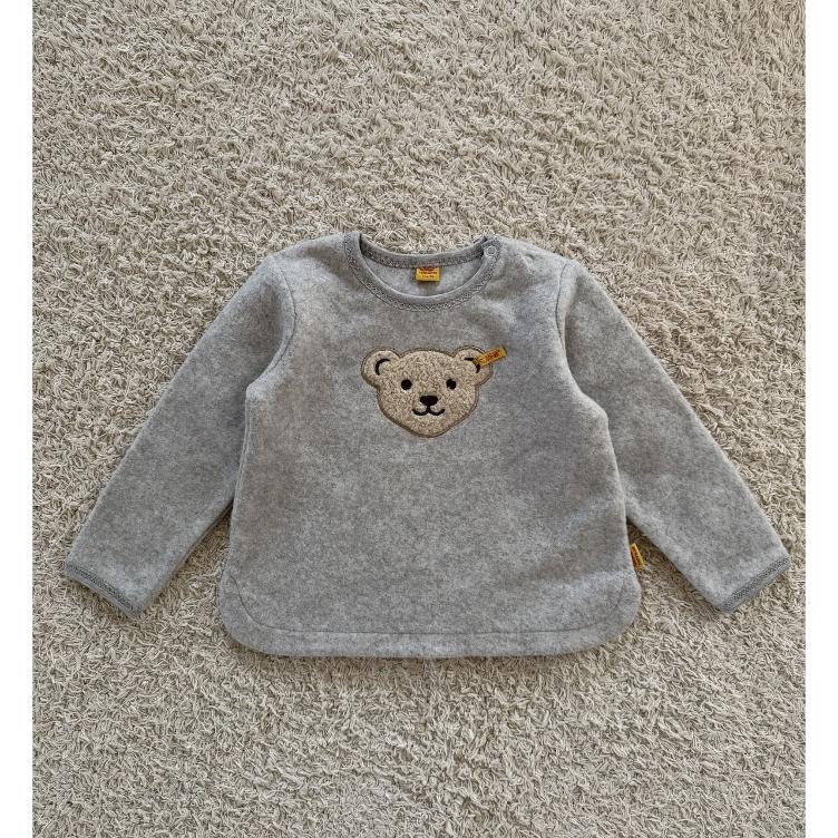 Pre Loved Fleece-Oberteil von Steiff I Graumelange I Gr. 74